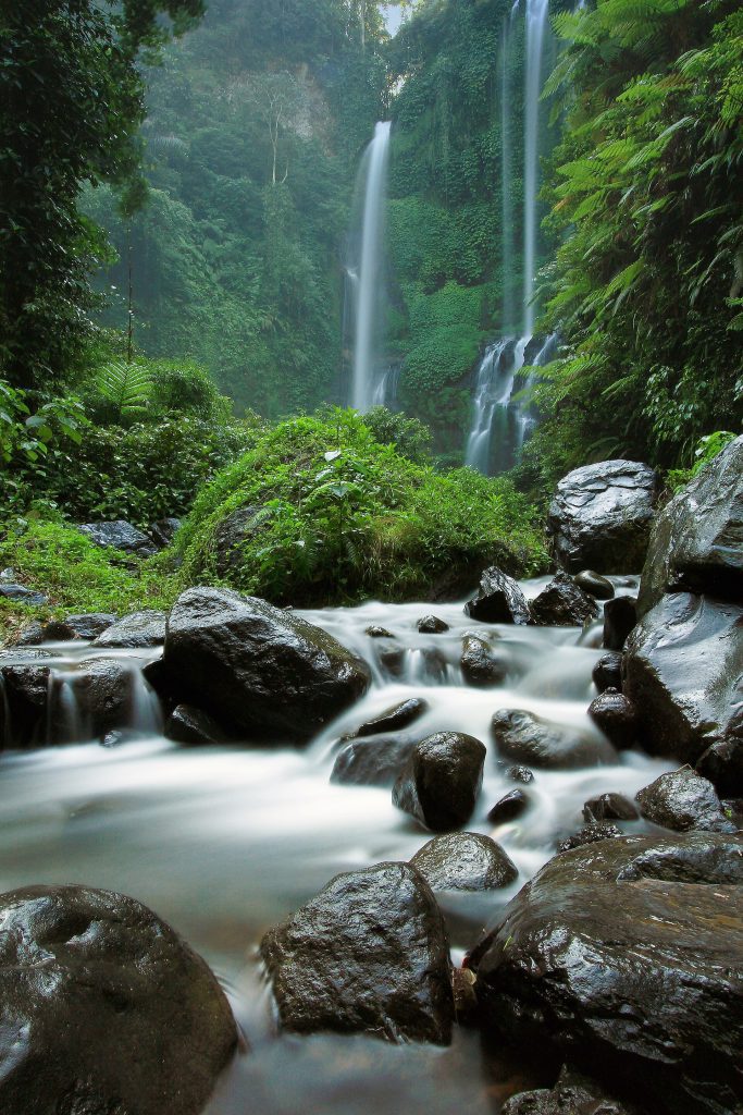 Sekumpul waterfall in Buleleng, North Bali near Munduk