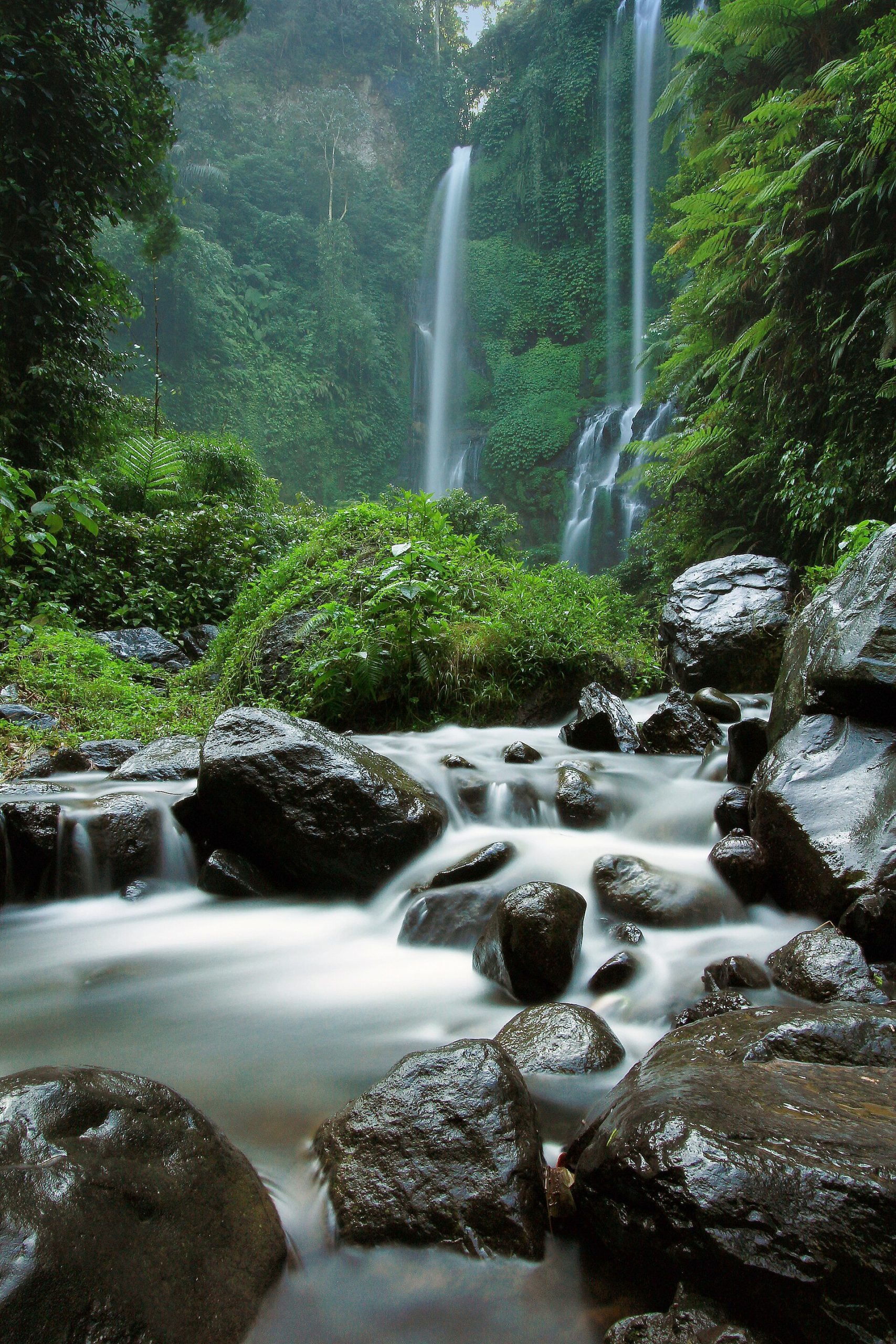 Sekumpul waterfall in Buleleng, North Bali near Munduk
